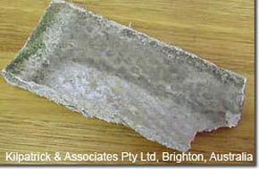 Photo of non-friable asbestos which is in a moulded form.