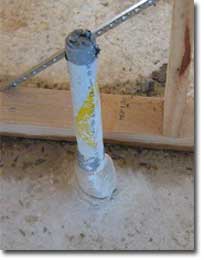 Photo of a lagging pipe. 