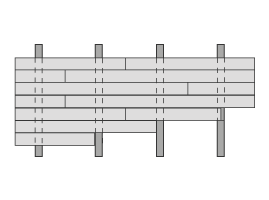 Diagram of end-matched flooring.