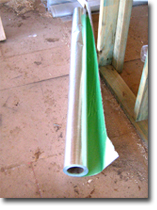 Photo of a roll of vapour permeable building paper.