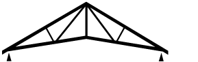 Diagram of a scissor truss.