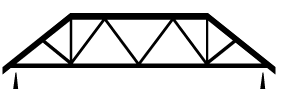 Diagram of a truncated girder truss.