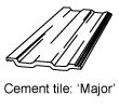 Diagram of a cement tile: 'Major'.