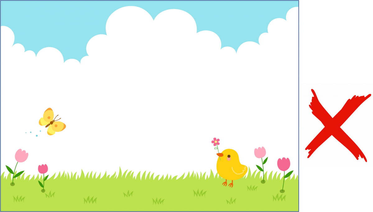 example of decorative image with flowers and baby chick
