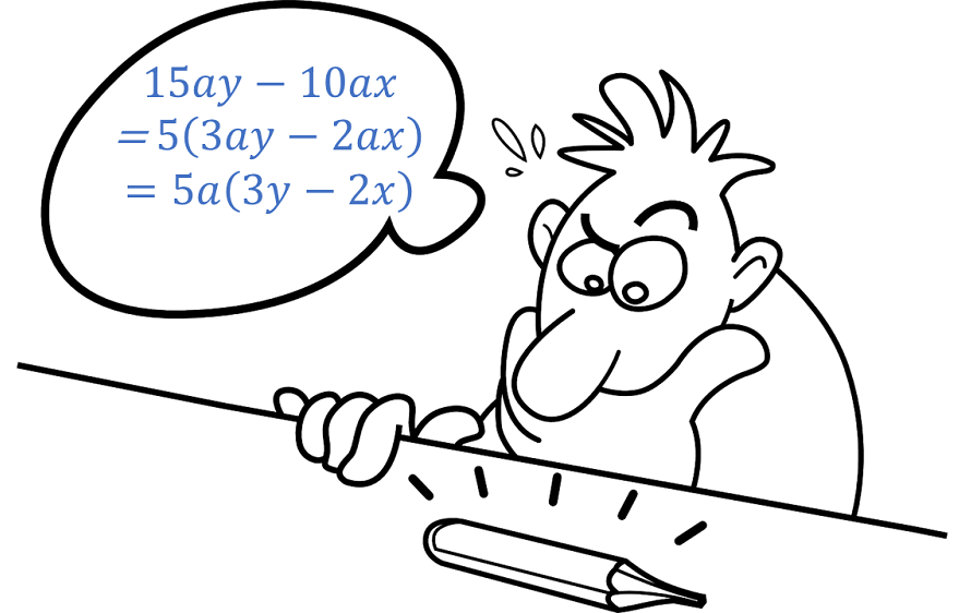 Character imagining an equation