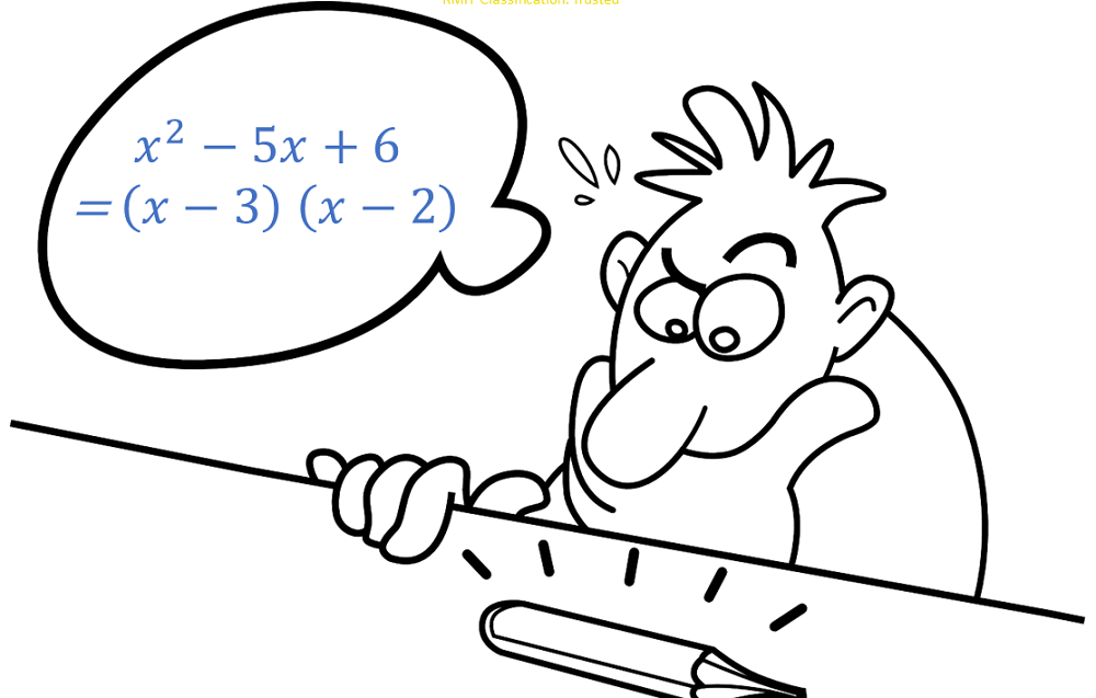 Character imagining an equation