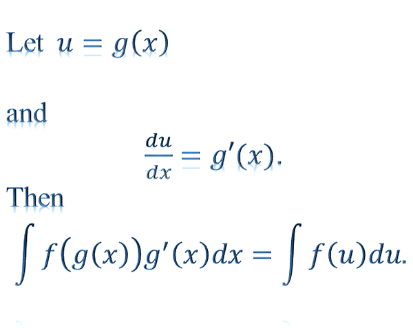 The rule for integration by substitution