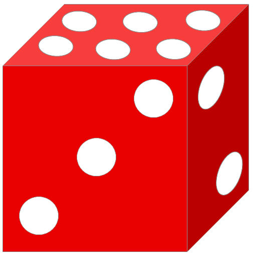 A six sided die