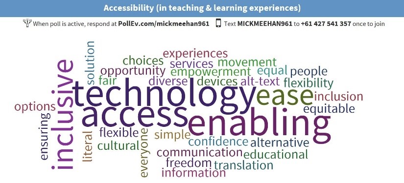 Accessibility in teaching and learning experiences poll responses