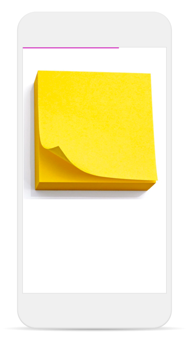 mobile phone sticky note